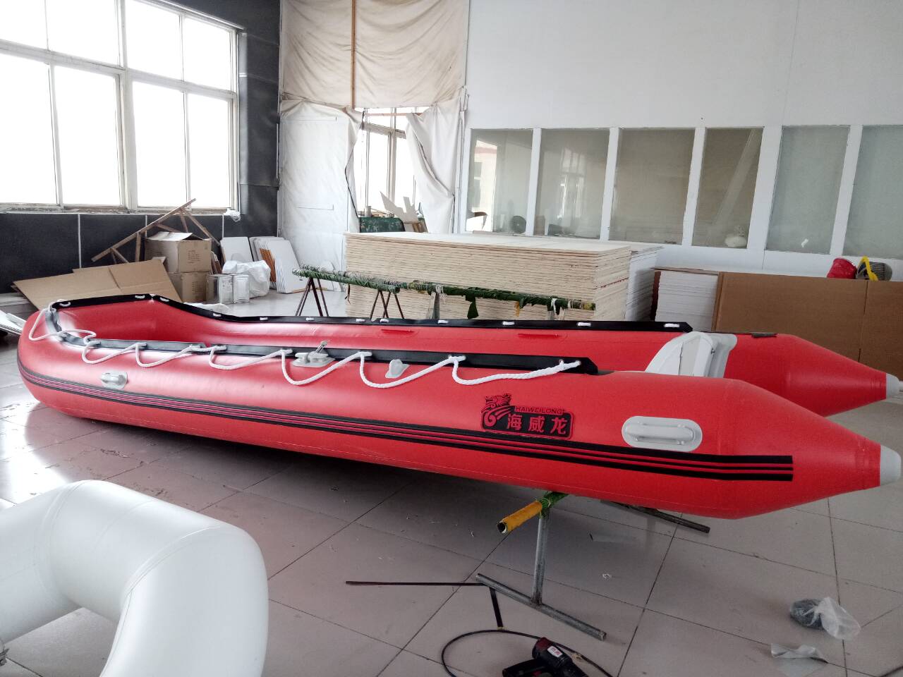 防汛用專業充氣橡皮艇鋁合金地板沖鋒舟